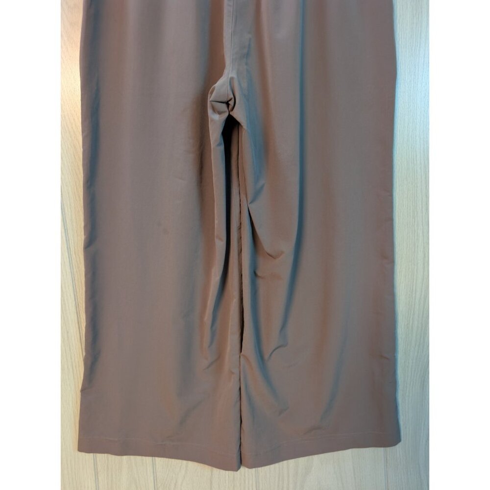 SPANX On the Move Cropped Wide-Leg Pant Smoke Brown Small Out Of Office Lounge - Picture 6 of 9
